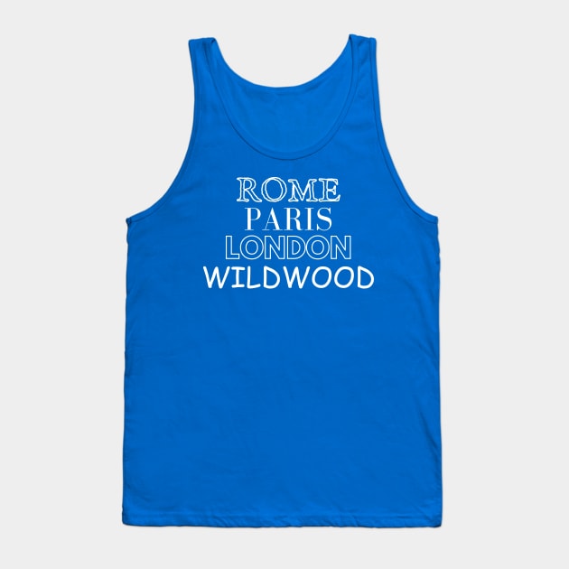 Jersey Shore Wildwood, NJ Souvenir Tank Top by Afternoon Leisure